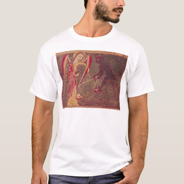 Camiseta St Michael que pesa almas, de um altarpiece (Frente)