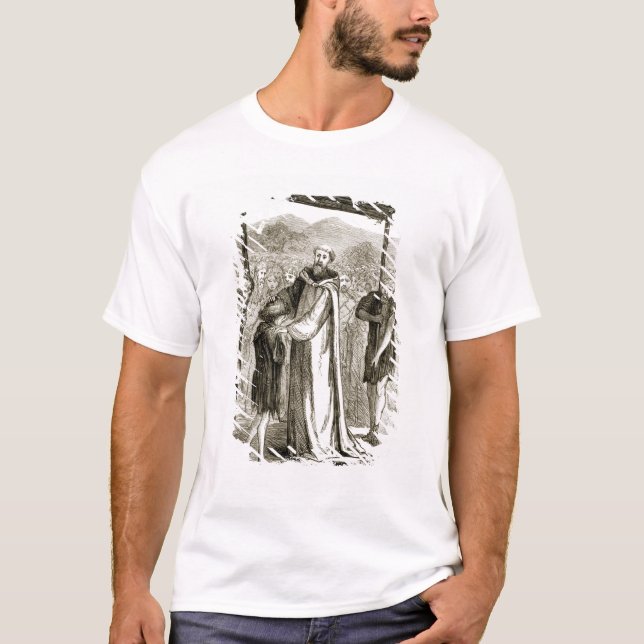Camiseta St. O Columba abençoa um menino selvagem, 'do Th (Frente)