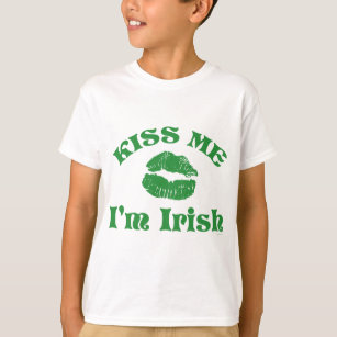 Camiseta St. O dia do rissol beija-me que eu sou irlandês