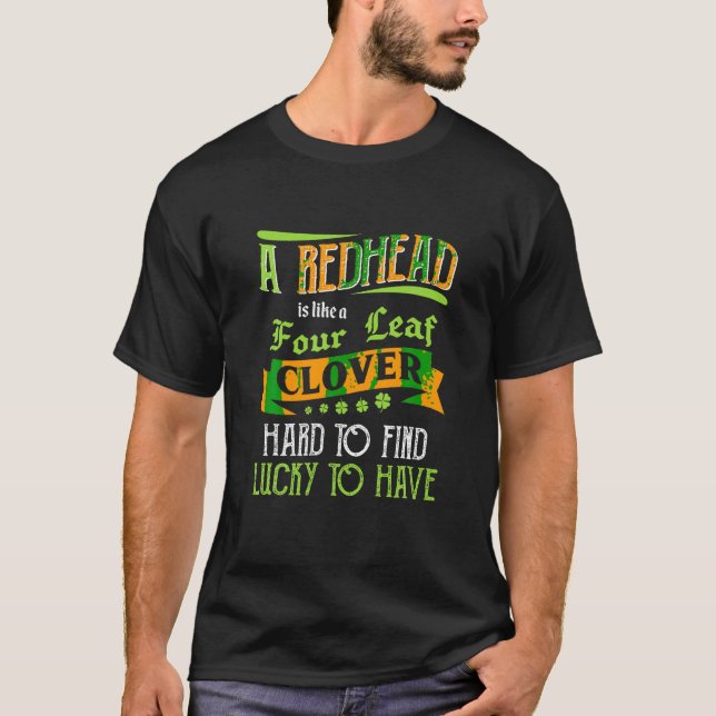 Camiseta St Patricic T shirt Men Girl Irish Redhead (Frente)