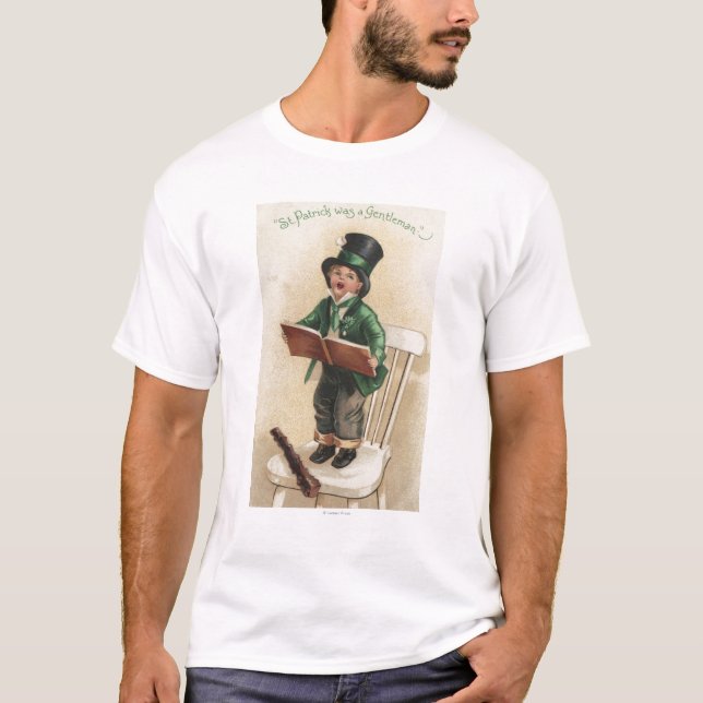 Camiseta St Patrick era um cavalheiro (Frente)