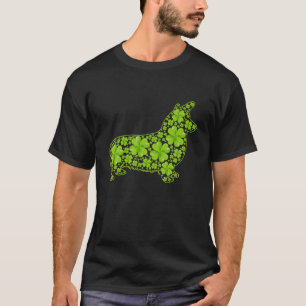 Camiseta St. Patrick Retro Leprechaun Corgi Dog Shamrock