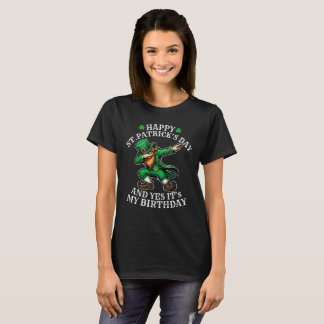 Camiseta St. Patrick’s Day Birthday Dabbing Leprechaun