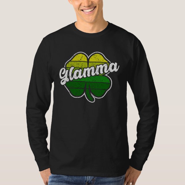 Camiseta St Patrick s Day Glamma  Mother Irish C Shamrock (Frente)