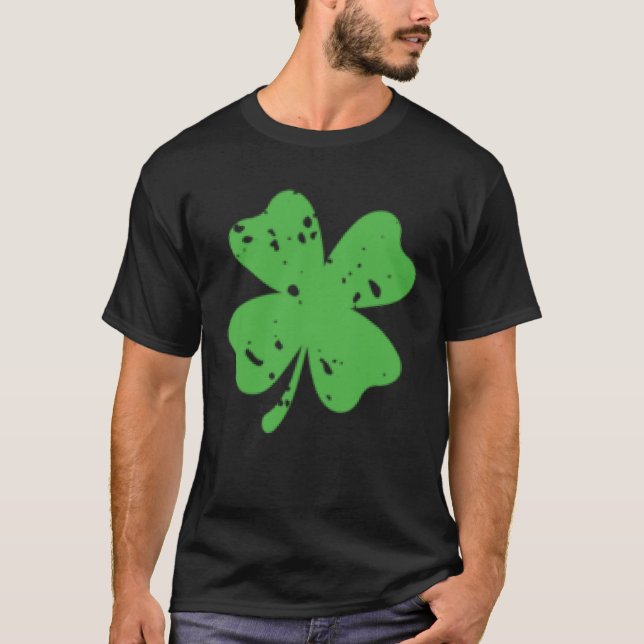 Camiseta St Patrick s Day Lucky Green C Left Chest Shamrock (Frente)