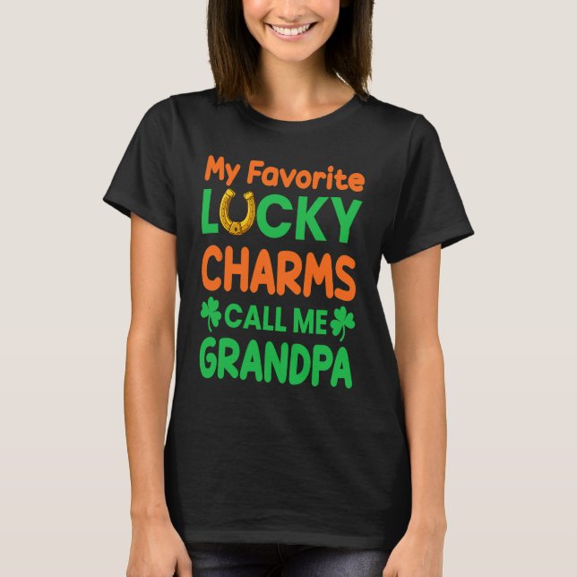 Camiseta St Patrick´s day My Favorite Lucky Charms Calls Me (Frente)