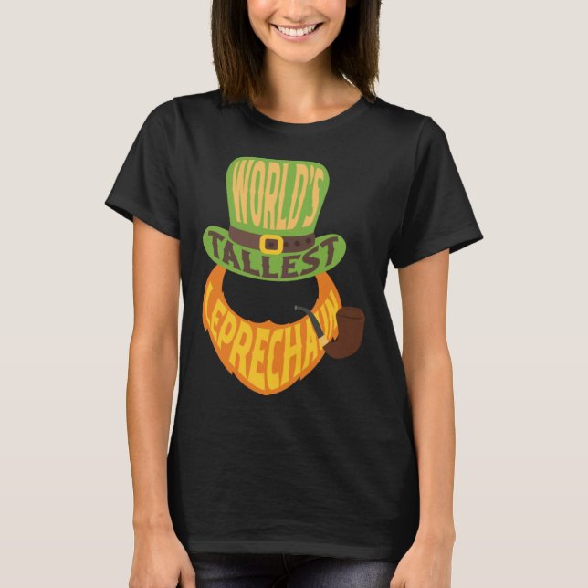 Camiseta St Patrick s Day  Worlds Tallest Leprechaun (Frente)