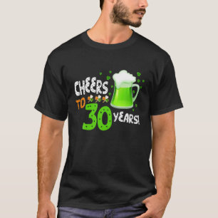 Camiseta St Patricks aniversário de 30 anos Beer Mug 30 An