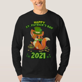 Camiseta St Patricks Day 2021 Lucky Fox Irish Social Distan