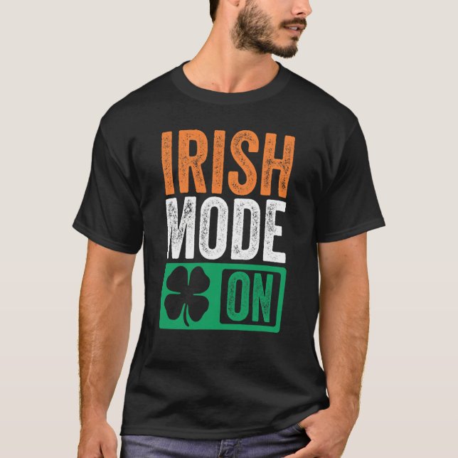 Camiseta St Patrick's Day Beer Drinking Ireland Irish Mode  (Frente)