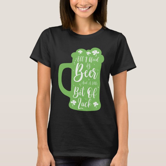Camiseta St Patrick's Day Beer Shamrock Clover Luck Saint P (Frente)