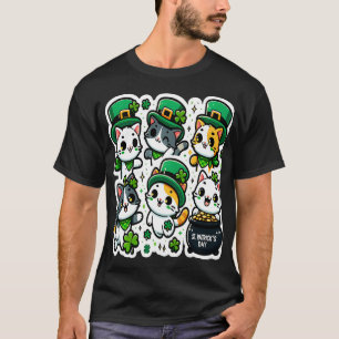 Camiseta St Patricks Day Cat Lover Children Saint Patt