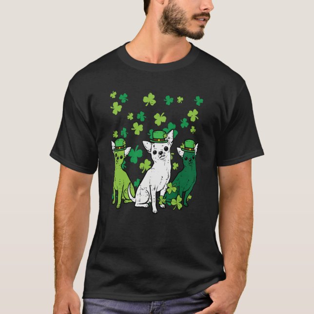 Camiseta St Patricks Day Chihuahuas Dog Saint Paddys Men Wo (Frente)