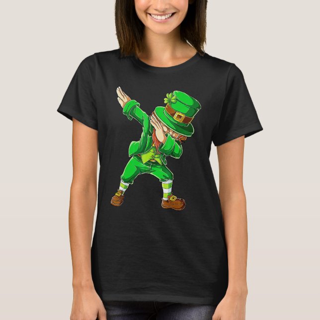 Camiseta St Patricks Day Dabbing Leprechaun Boys Men Dab Da (Frente)