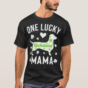 Camiseta St Patricks Day Dachshund Lucky Mamãe Cachorro Gif