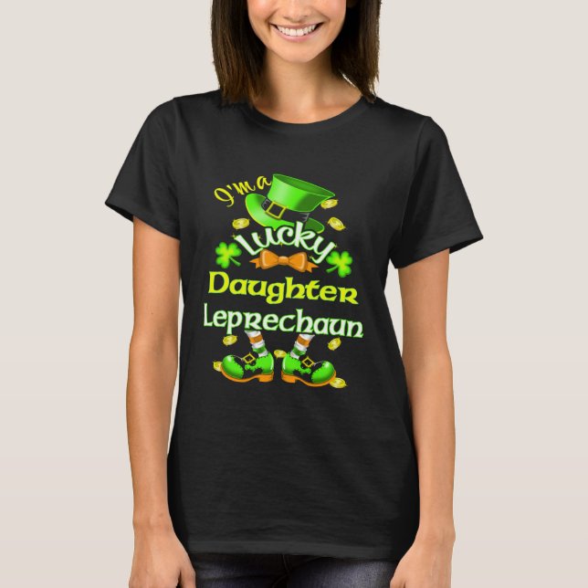 Camiseta St. Patrick's Day Daughter Costume I'm A Lucky Lep (Frente)