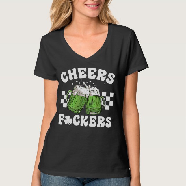 Camiseta St Patricks Day Day Drinking Beer Mugs Men Women (Frente)