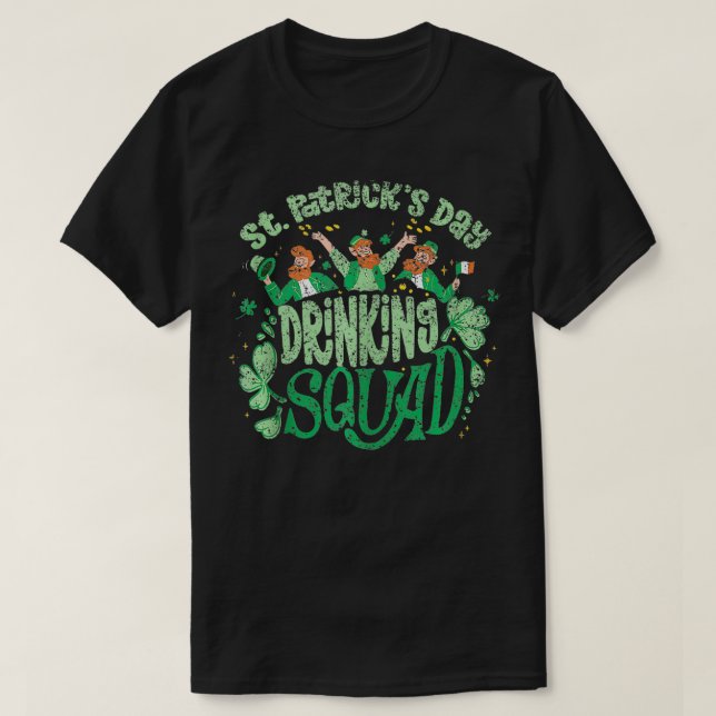 Camiseta St Patricks Day Drining Squad St Patricks Day Bir (Frente do Design)