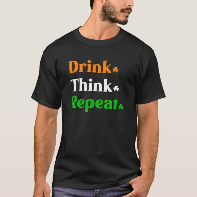 Camiseta St Patricks Day Drinking Shamrock Beer Irish  1 (Frente)