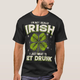Camiseta St Patricks Day Engraçado Irish Quote Shamrock