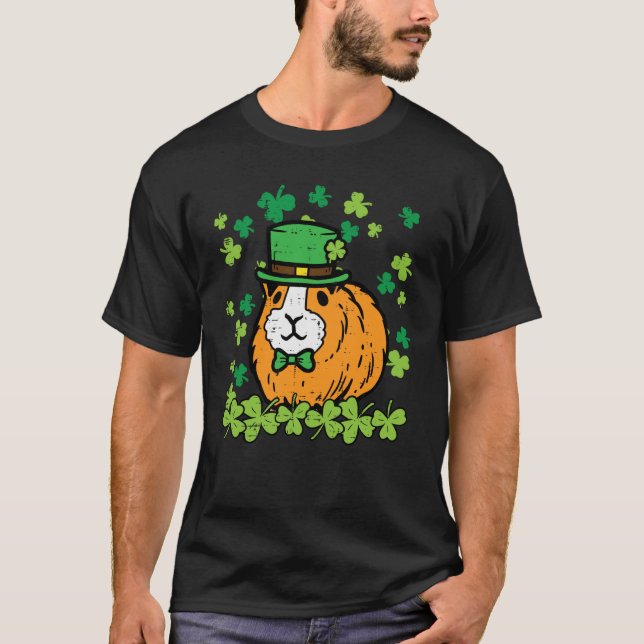 Camiseta St Patricks Day Guinea Pig Saint Pattys Paddys Men (Frente)