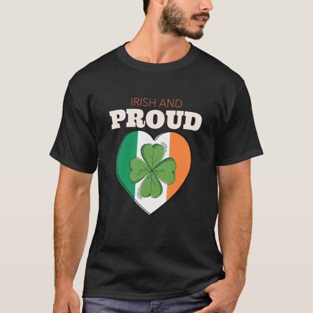 Camiseta St Patricks Day Ireland Irish And Proud Ireland Fl (Frente)