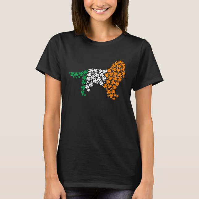 Camiseta St Patricks Day Ireland Irish Springer Spaniel Dog (Frente)