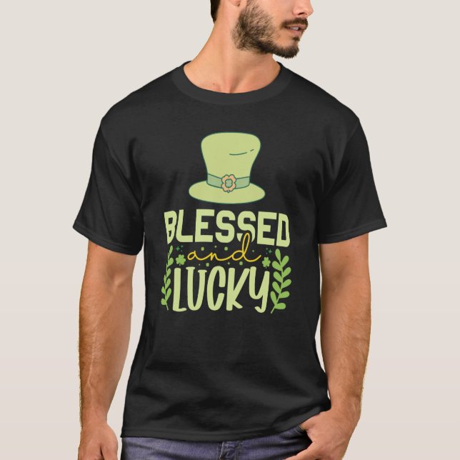 Camiseta St Patricks Day Irish Blessed Lucky (Frente)