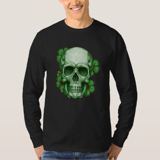 Camiseta St Patricks Day Irish C Shamrock Skull