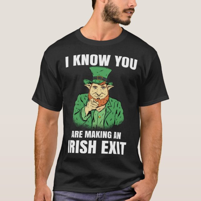 Camiseta St Patricks Day Irish Exit  St Patricks (Frente)