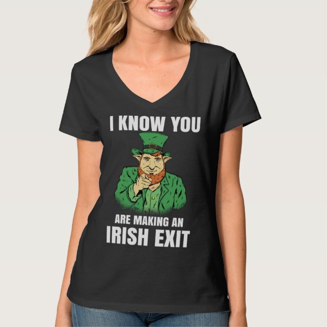 Camiseta St Patricks Day Irish Exit  St Patricks (Frente)