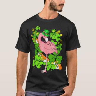 Camiseta St Patricks Day Irish Flamingo Shamrock Saint Patt