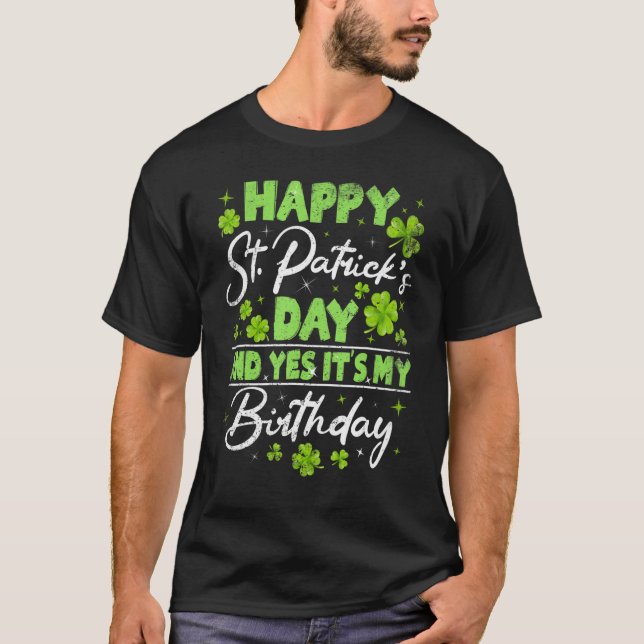 Camiseta St Patricks Day Its My Birthday Irish Bday Men Wom (Frente)