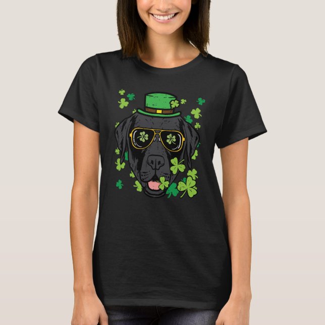 Camiseta St Patricks Day Labrador Dog Saint Pattys Men Wome (Frente)