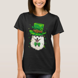 Camiseta St Patrick's Day Leprechaun American Eskimo Shamro