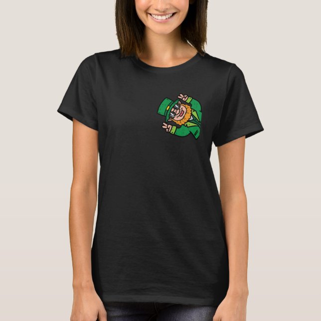 Camiseta St Patricks Day Leprechaun Pocket Saint Paddys Pat (Frente)