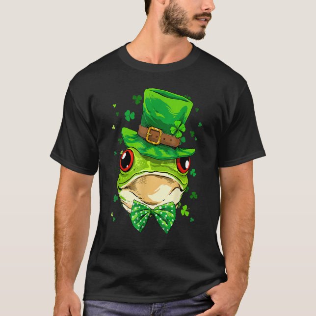 Camiseta St Patrick's Day Leprechaun Toad Frog C Shamrock I (Frente)