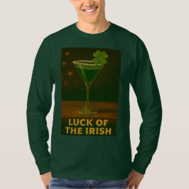 Camiseta St. Patrick's Day Luck Of The Irish Clover Martini