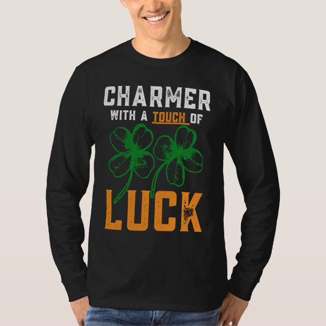 Camiseta St Patrick's Day Lucky Charmer With A Touch Of Luc (Frente)