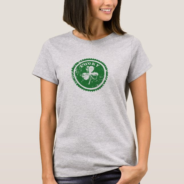 Camiseta St. Patrick's Day Lucky Clover  (Frente)