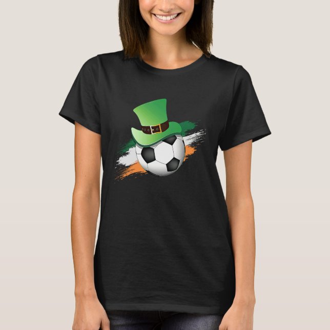 Camiseta St Patrick's Day Lucky Soccer Ball (Frente)