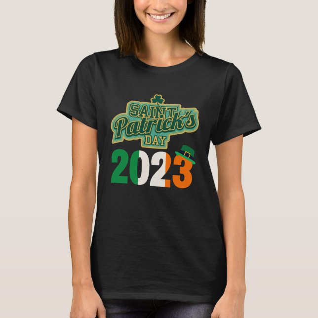 Camiseta St Patrick's Day Parade 2023 Irish Flag Shamrock L (Frente)