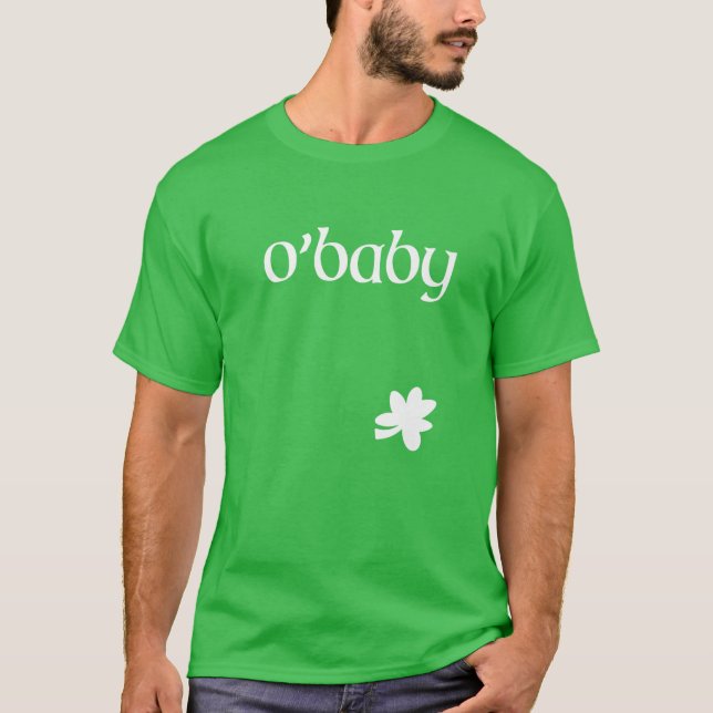 Camiseta St. Patrick's Day Pregnancy Announcement O'baby St (Frente)