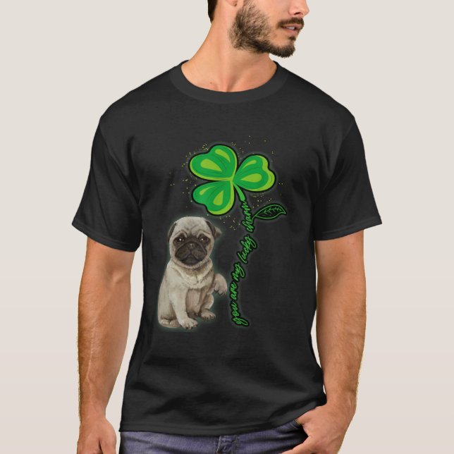 Camiseta St Patricks Day Pug My Lucky Charm (Frente)