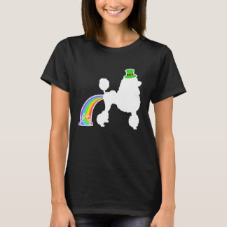 Camiseta St Patrick's Day Rainbow Dog  Poodle