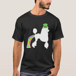 Camiseta St Patrick's Day Rainbow Dog  Poodle