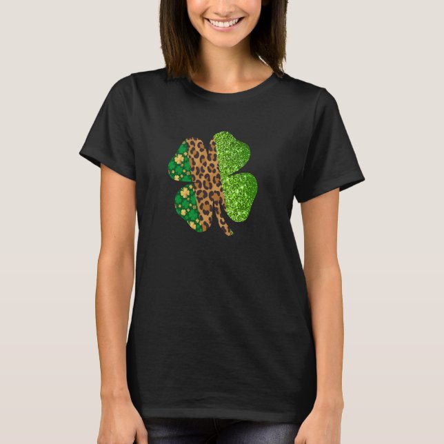 Camiseta St Patrick's Day Shamrock 4 Leaf C  2 (Frente)