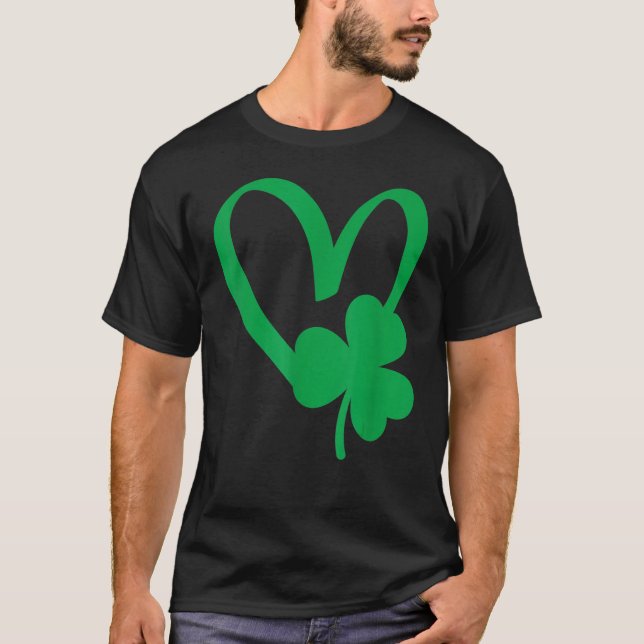 Camiseta St Patrick's Day Shamrock Heart (Frente)
