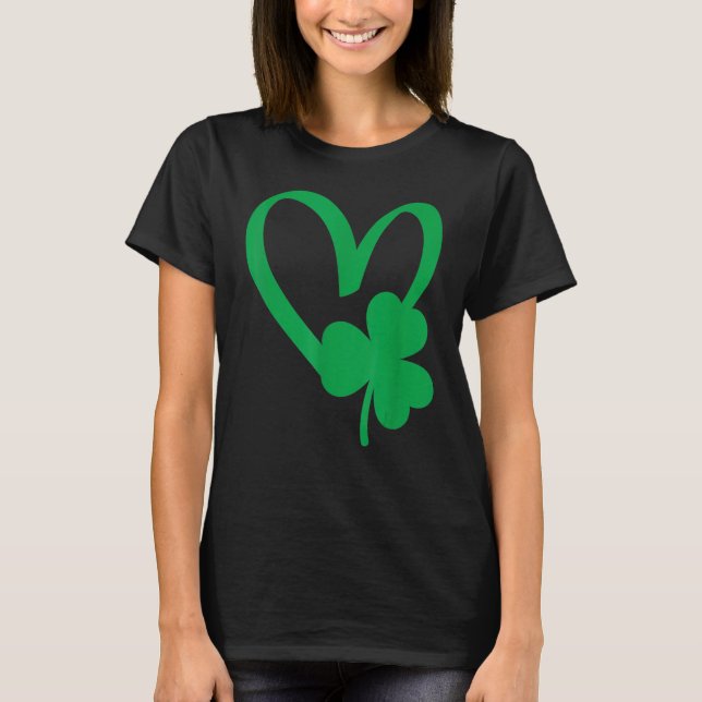 Camiseta St Patrick's Day Shamrock Heart (Frente)