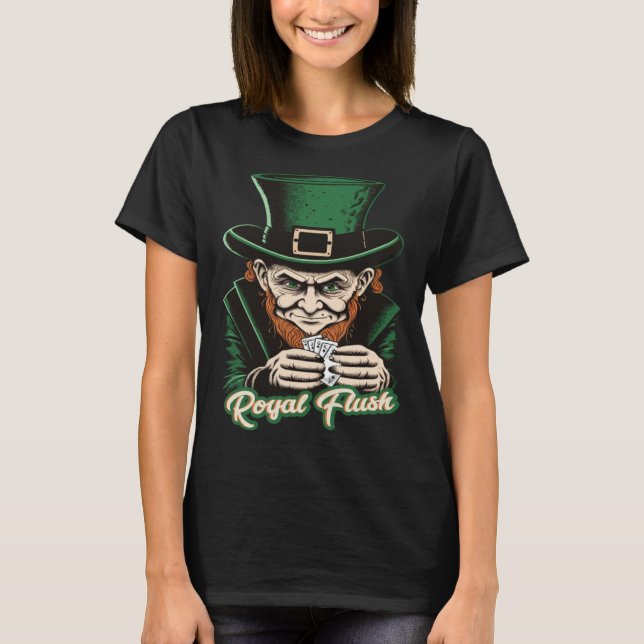 Camiseta St Patricks Day Shenanigans shamrock poker leprech (Frente)